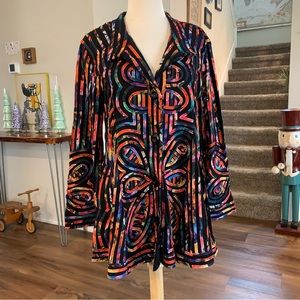 Multicolor Women's Blazer with Artistic Design